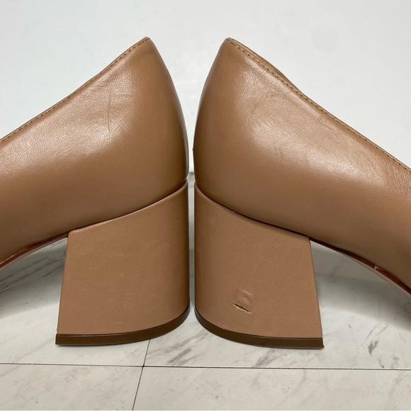 27 Edit Licia Tan Leather Pointy Toe Pump 9M - Picture 8 of 16